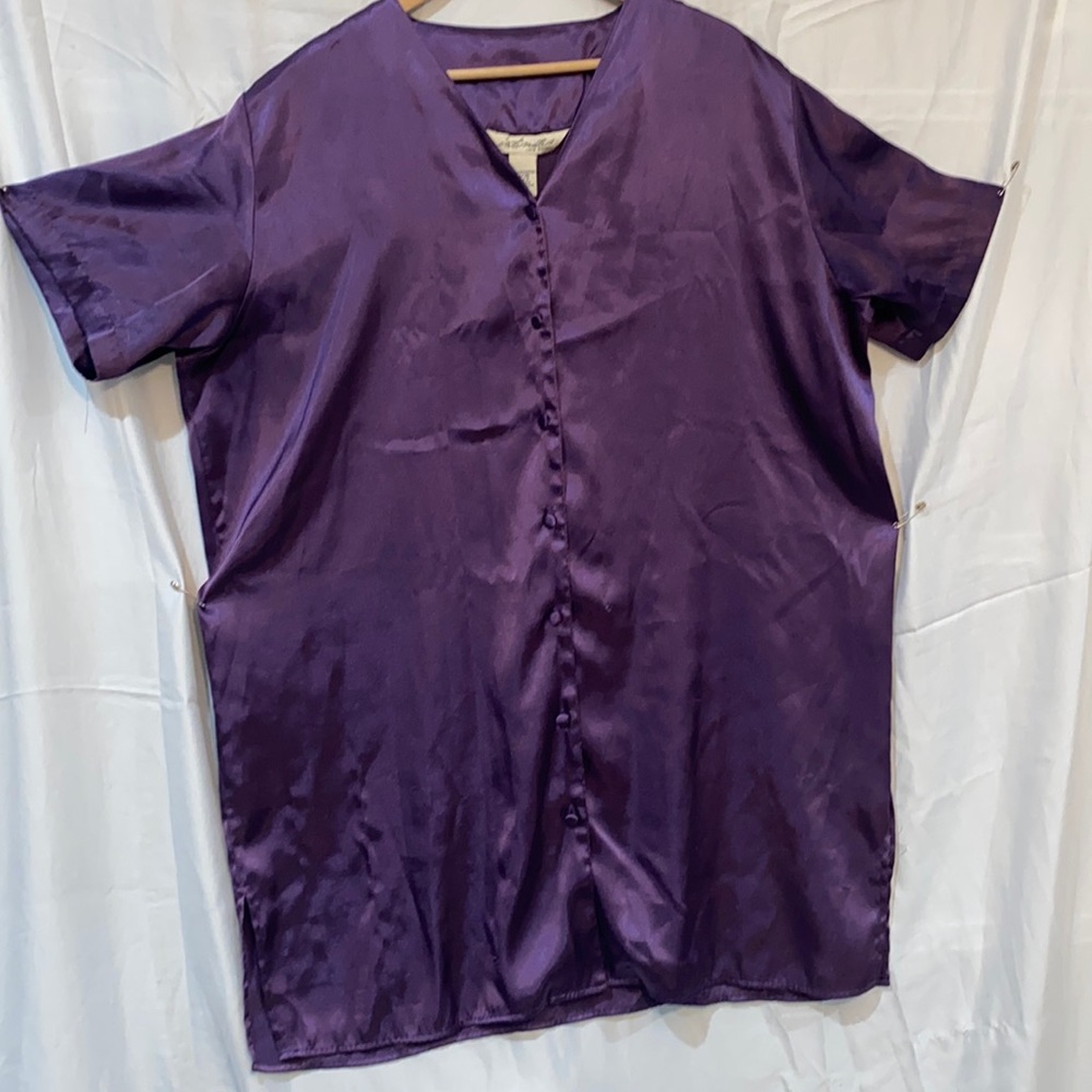 Oversized satin shirt